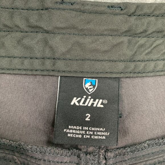 Kuhl Spire Short Women 2 Dark Gray Stretch Nylon Blend Performance Cargo Outdoor - Picture 3 of 9
